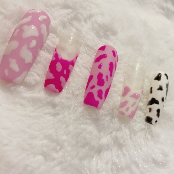 Handmade Cow Girl French Tip LUXURY PRESS ON NAILS - Picture 2 of 4